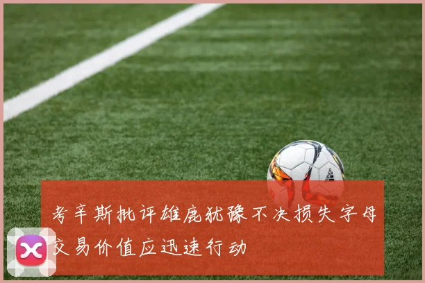 考辛斯批评雄鹿犹豫不决损失字母交易价值应迅速行动